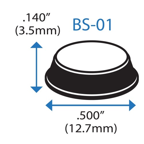 Бампер цилиндрический BS01SD BSI (прозрачный) мягкий