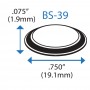 Бампер полусферический BS39 BSI (черный)