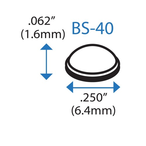 Бампер полусферический BS40 BSI (черный)