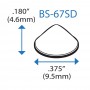 Бампер демпфирующий BS67 BSI (прозрачный)